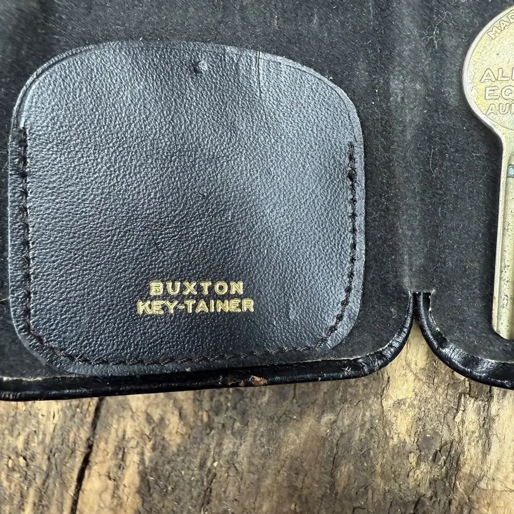 Vintage 1950s Buxton Leather Key Case W/GM Key Automobilia Gift
